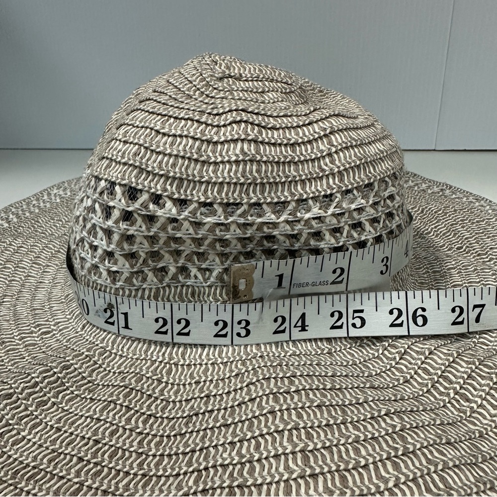 CALIA By Carrie Underwood Woven Sunhat Gray Beige Cruise Packable OSFA b… - Picture 7 of 11